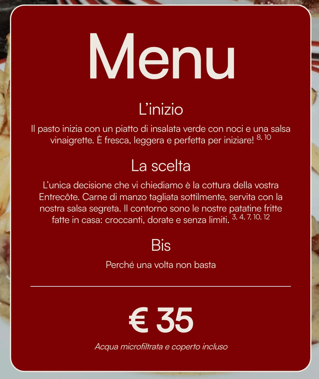 Menu La Rue