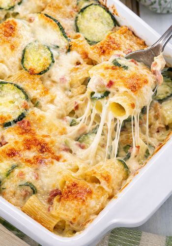 Ricetta Pasta al Forno Bianca con Zucchine