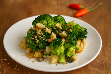 Ricetta Broccoli al Forno con Pane al Peperoncino