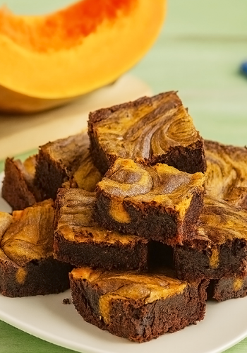 Ricetta Brownies Cheesecake Zucca e Amaretti