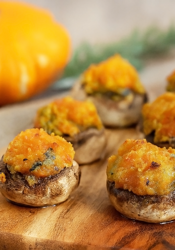 Ricetta Funghi Ripieni di Zucca e Gorgonzola