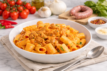 Ricetta Pasta con Salsiccia, Pomodoro e Panna