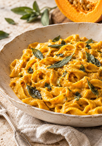 Ricetta Tagliatelle Cremose alla Zucca e Salvia