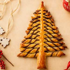 Albero di Natale di Pasta Sfoglia alla Nutella