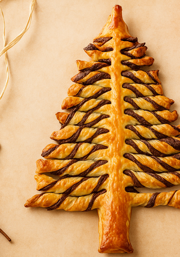 Ricetta Albero di Natale di Pasta Sfoglia alla Nutella