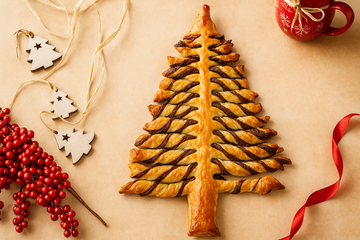 Albero di Natale di Pasta Sfoglia alla Nutella