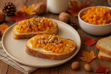 Ricetta Bruschette con Zucca Gorgonzola e Noci