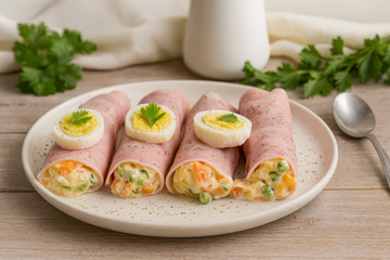 Ricetta Cannoli di Prosciutto Cotto con Insalata Russa