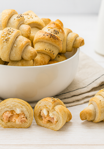 Ricetta Cornetti di Pasta Sfoglia al Salmone