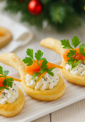 Ricetta Cucchiai di Sfoglia con Mousse di Ricotta e Salmone