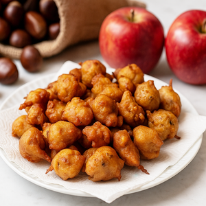 Frittelle di Farina di Castagne con le Mele