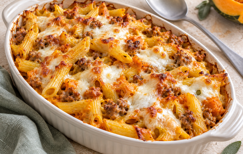 Ricetta Pasta al Forno con Zucca e Salsiccia