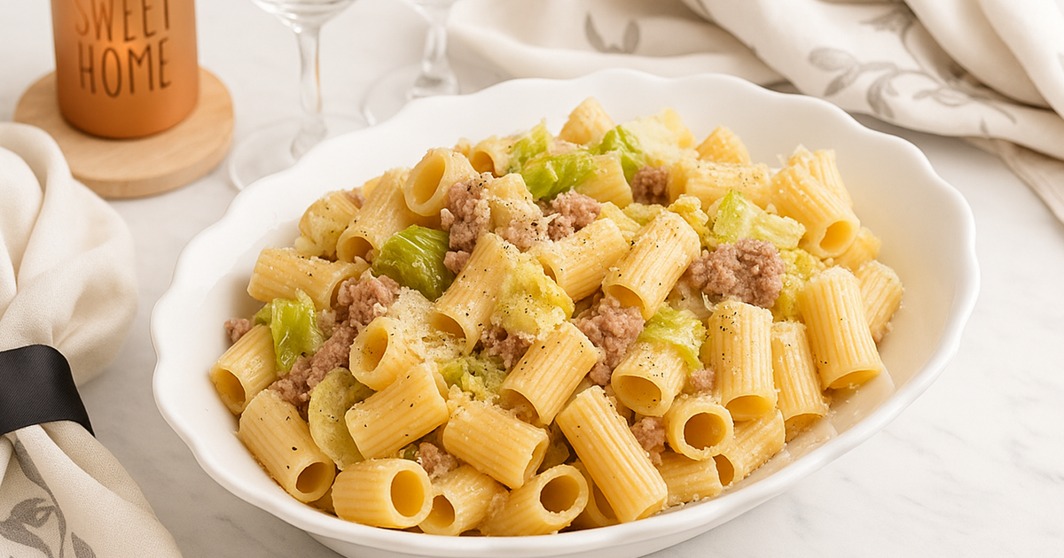 Ricetta Pasta con la Verza e la Salsiccia - Il Club delle Ricette