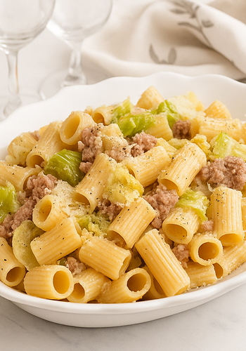 Ricetta Pasta con la Verza e la Salsiccia