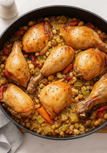 Ricetta Pollo e Lenticchie in Casseruola