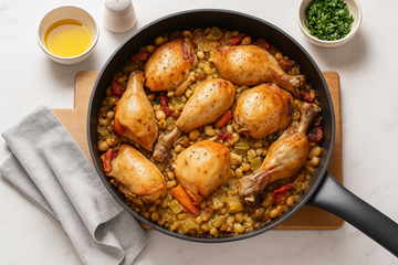 Ricetta Pollo e Lenticchie in Casseruola