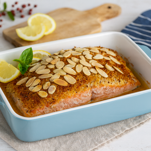 Salmone Gratinato alle Mandorle e Limone