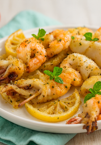 Ricetta Spiedini di Calamari e Gamberi