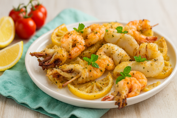 Ricetta Spiedini di Calamari e Gamberi