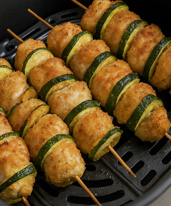 Ricetta Spiedini di Pollo e Zucchine in Friggitrice ad Aria