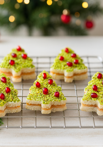 Ricetta Tramezzini Alberelli di Natale con Salmone e Pistacchio