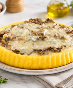 Ricetta Crostata di Polenta con Funghi e Formaggio