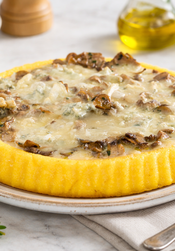 Ricetta Crostata di Polenta con Funghi e Formaggio