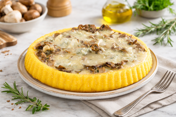 Ricetta Crostata di Polenta con Funghi e Formaggio