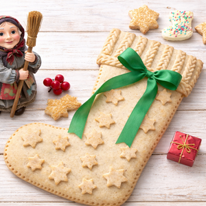 Calza della Befana di Pasta Frolla