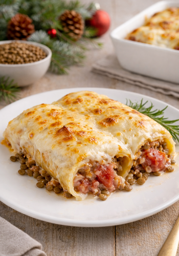 Ricetta Cannelloni Lenticchie e Cotechino