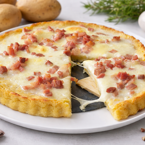 Crostata di Patate con Pancetta e Mozzarella