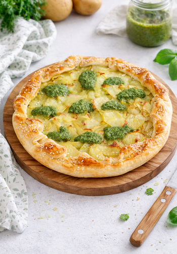 Ricetta Torta Salata con Patate e Pesto