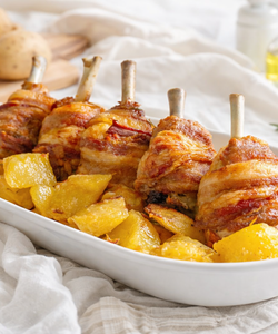 Ricetta Cosce di Pollo con Pancetta al Forno