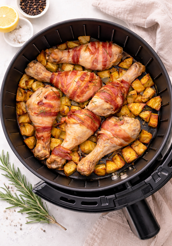 Ricetta Fusi di Pollo con Bacon e Patate in Friggitrice ad Aria