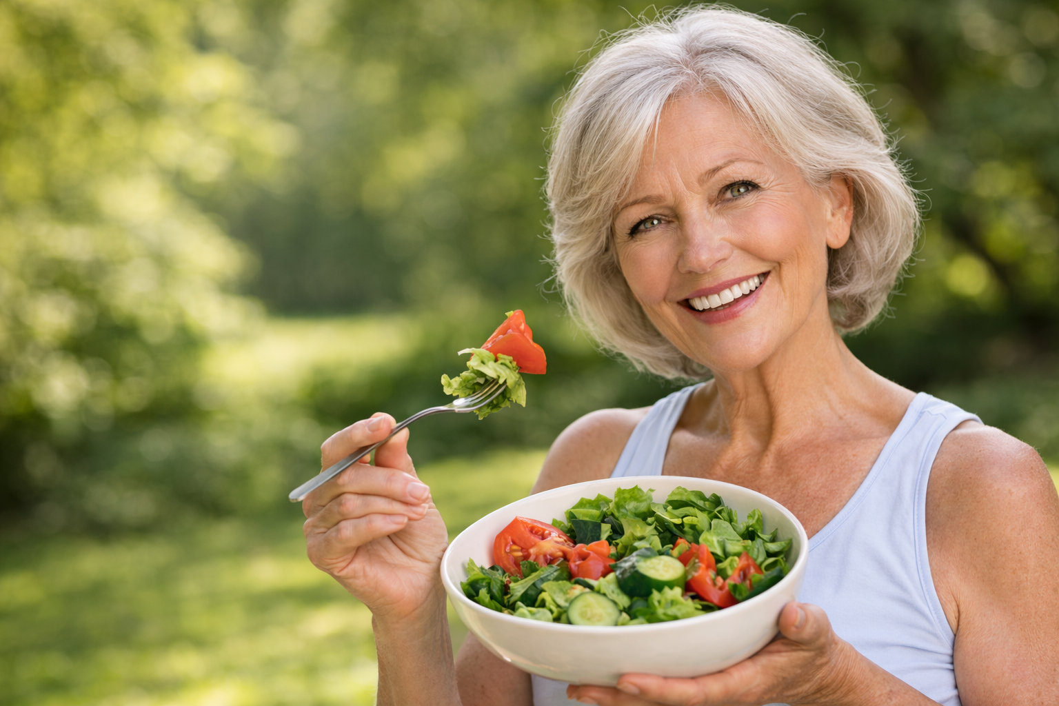Donna Dieta Mediterranea Insalata