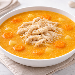 Minestra Cremosa di Pollo con Patate e Carote
