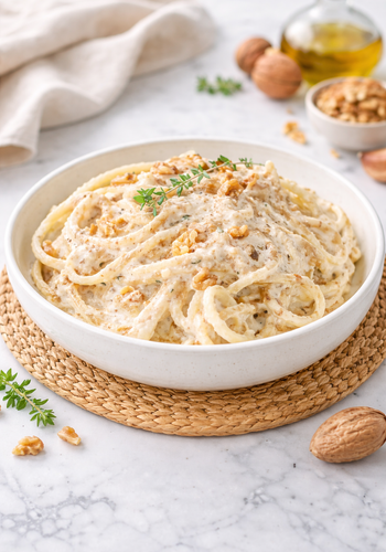 Ricetta Pasta alla Crema di Noci senza Panna