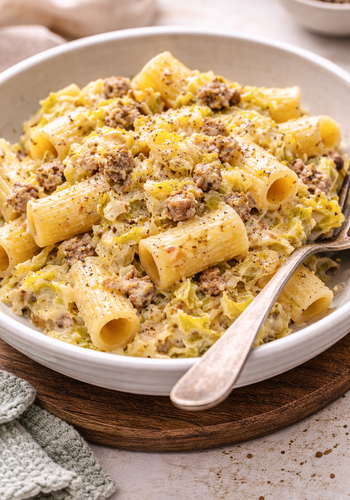Ricetta Pasta Cremosa Verza e Salsiccia