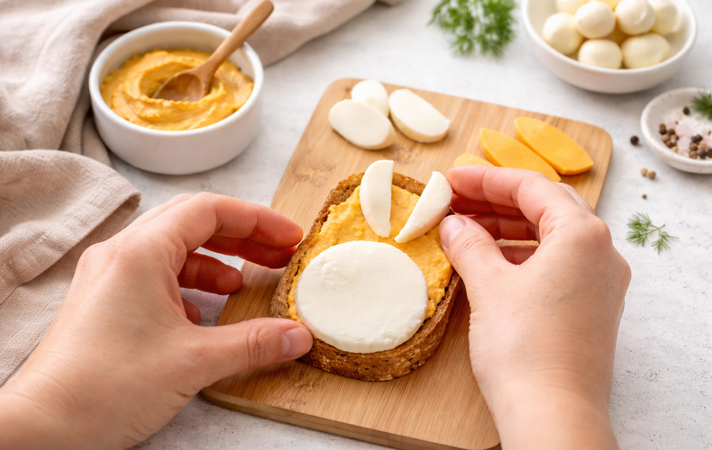 Ricetta Composizione Crostino Coniglietto