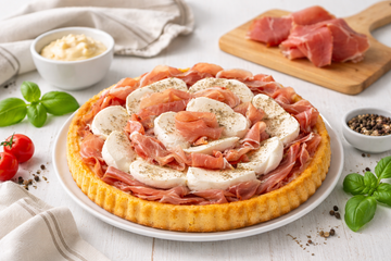 Ricetta Crostata Morbida con Prosciutto e Mozzarella