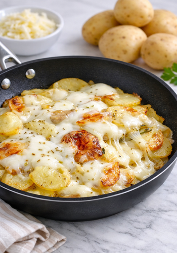 Ricetta Patate e Mozzarella in Padella