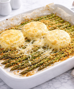 Ricetta Asparagi Gratinati al Forno con Tomini