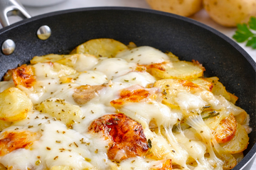 Patate e Mozzarella in Padella