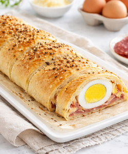 Ricetta Strudel Salato con Salame e Uova Sode