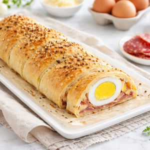 Strudel Salato con Salame e Uova Sode