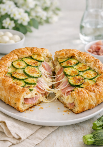 Ricetta Torta Salata Zucchine e Prosciutto