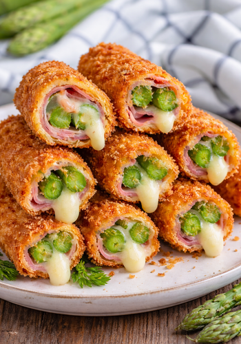 Ricetta Involtini Impanati di Asparagi e Prosciutto Cotto