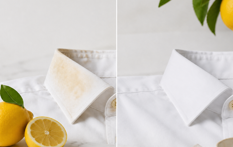 Macchie gialle sui colli delle camicie: basta il limone?