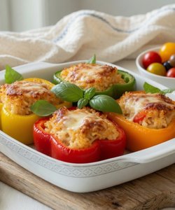 Ricetta Peperoni Ripieni di Riso e Scamorza
