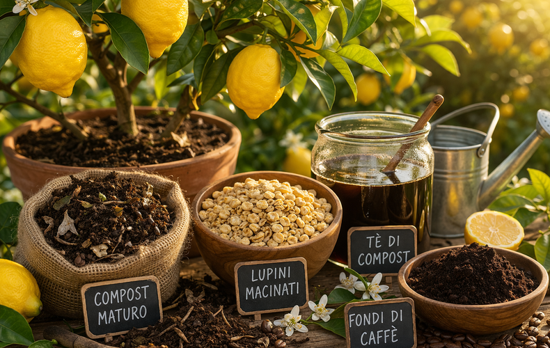 Quattro fertilizzanti naturali per le piante di limone